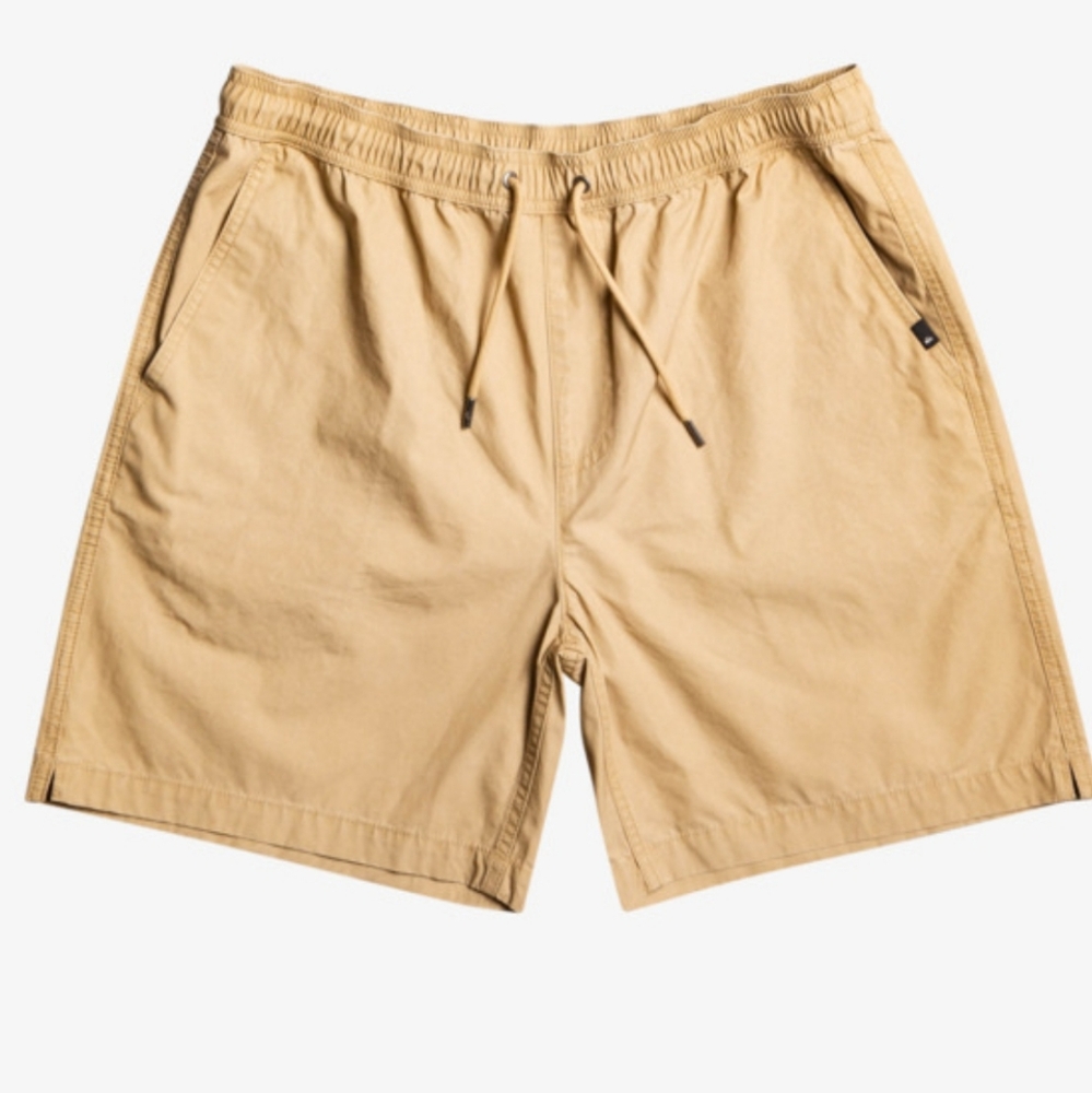 Zara Men's Light Yellow Flat Front Shorts Size L